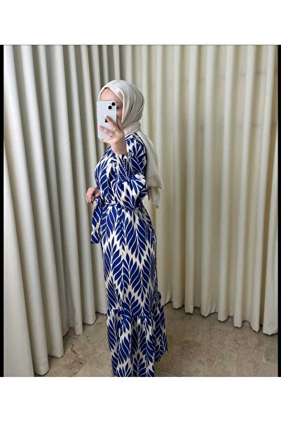 LAVENDEL Kadın Saten Kemerli Bellae Elbise