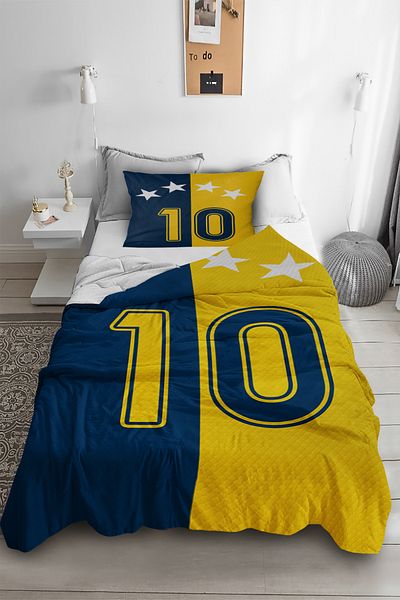 Bebişim Halı Fan Yellow Navy Single Pike with Pillowcase