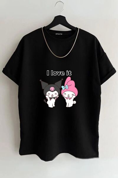 Massgai Μπλουζάκι Unisex I Love It Kuromi Design με εμπριμέ κοντό μανίκι 100%...