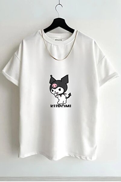 Massgai Unisex Kuromi dizajn Štampano Oversize kroj kratki rukav 100% pamuk T...
