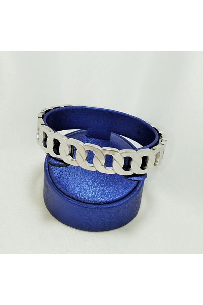 Janset Knitted Model Silver Color Steel Handcuffs - Silver Color Steel Handcuffs Bracelet
