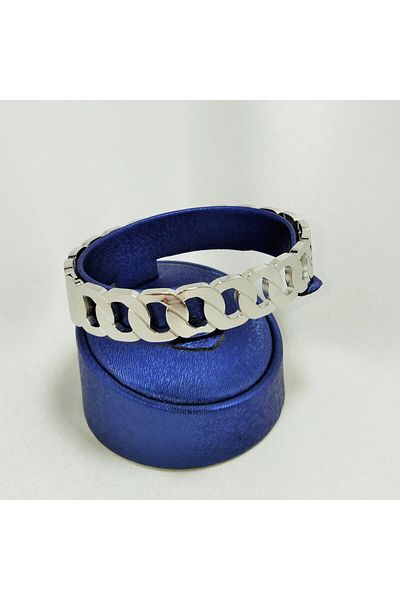 Janset Knitted Model Silver Color Steel Handcuffs - Silver Color Steel Handcuffs Bracelet