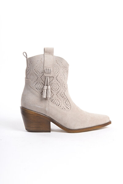 Elile Shoes Hakiki Deri 35-36-41-42  Numara Western  Yazlık Kadın Bot