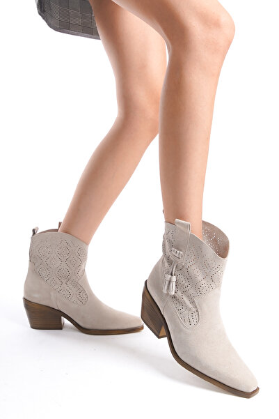 Elile Shoes Hakiki Deri 35-36-41-42  Numara Western  Yazlık Kadın Bot