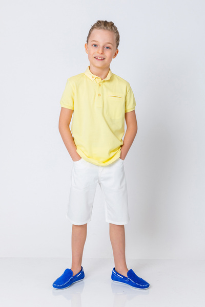 incity Boy's Short Sleeve Polo with Chest Pocket Detail