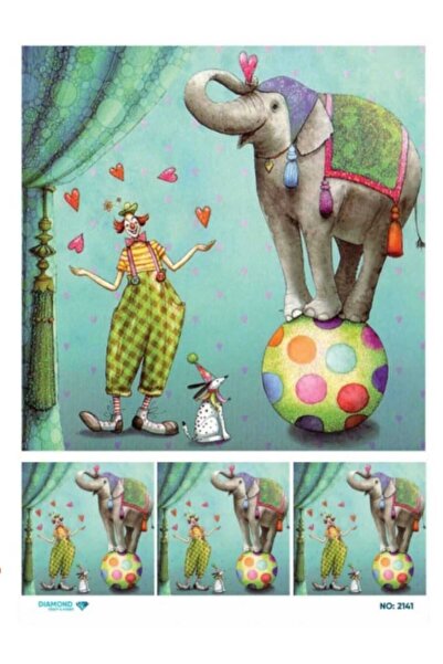 DERYA DESİNG ART Dmnd2141 Model 30X42Cm Brass Decopage Paper
