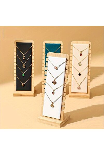 Tiydem Ahşap Takı Teşhir Standı Çoklu Kolye Vitrin Sergileme Standı
