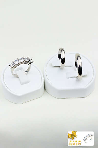 Twem Silver Sade Aşk Çemberi 925 Ayar Gümüş Alyans Çift Alıma Beştaş Hediye (TEK YÜZÜK FİYATIDIR)