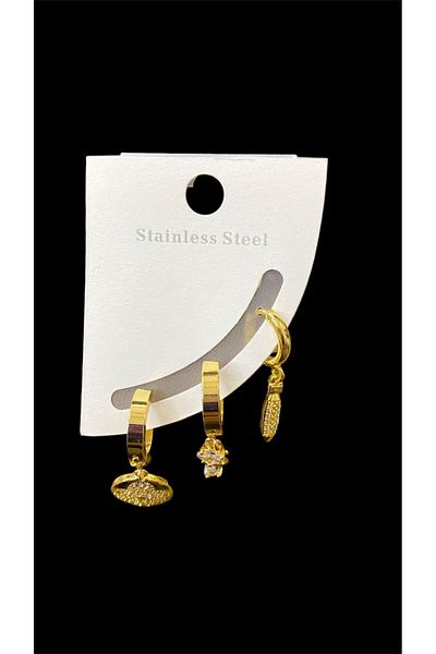 Butik Lena Steel Triple Earring