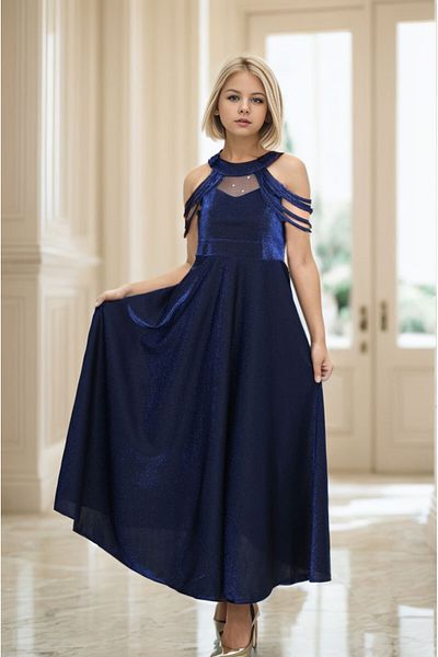 Joui Co Girls' Long Evening Dress - for Graduation and Wedding