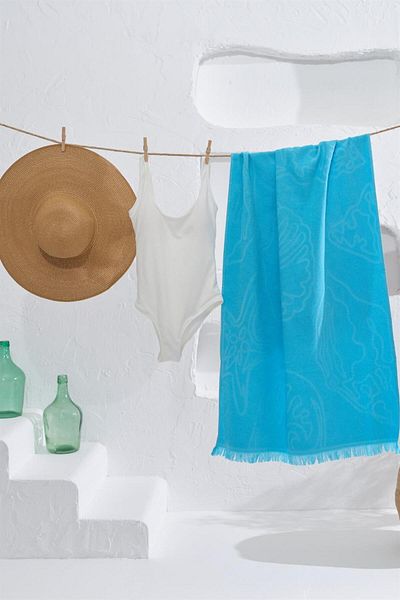 Homelover 100% bumbac peshtemal cu detaliu ciucuri prosop de plajă 70x150