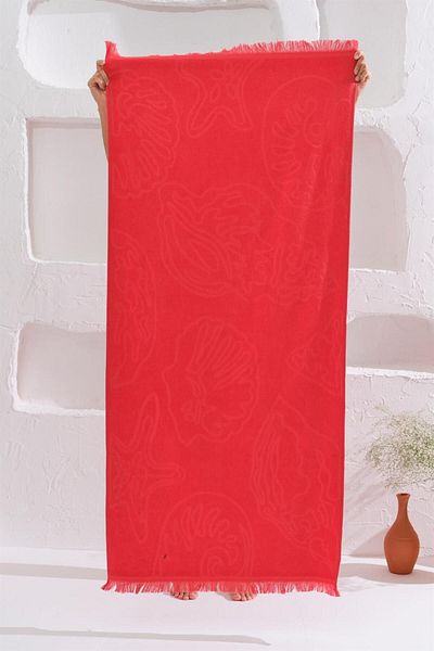 Homelover 100% Cotton Peshtemal Tassel Detail Beach Sea Towel Shell 70x150