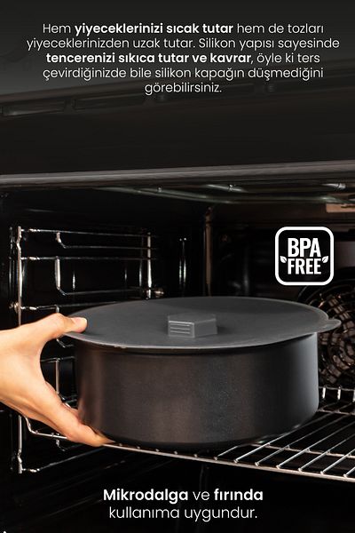 Vienev 3-Piece Large Size Silicone Pot Pan Lid Heat Protector