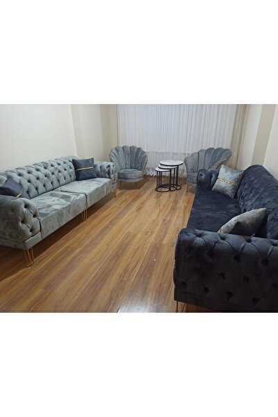 DİLA'S HOME MOBİLYA YATAKLI CHESTER KOLTUK TAKIMI