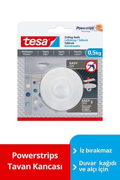 Tesa 0.5 kg Adhesive Ceiling Hanger