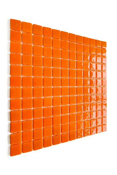 MozaiKristaL Yaşam Alanlarının Tüm Yüzeyleri Için 25x25mm. Turuncu Cam Mozaik. (5 FİLE KARO =0.5 M2 FİYATIDIR)