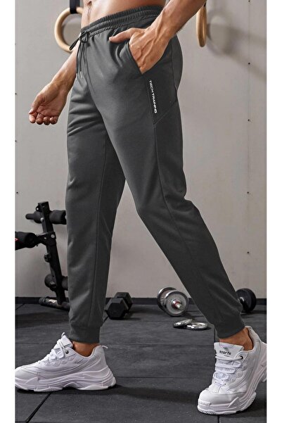 GHASSY CO. Ghassy Co. Erkek Dar Paça Running Hafif Koşucu Fitness Gym Athletic Dalgıç Kumaş Spor Eşofman Altı