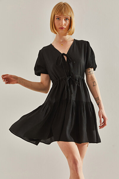 Bianco Lucci Front Lace Up Tamara Mini Women's Dress -60251076