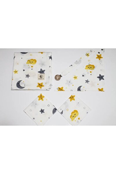 WOELLA مجموعة أدوات موسلين ذات طبقة واحدة تحت عنوان السماء