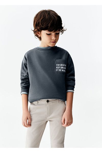 MANGO Kids Pantaloni portocalii pentru copii