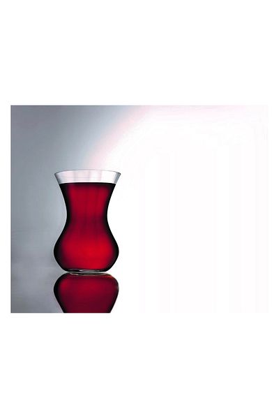 Paşabahçe Beykoz 6 Piece Glass Tea Cup, Transparent, 145 cc