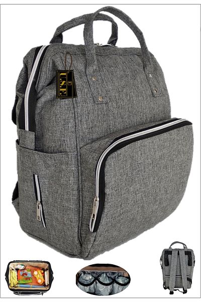 USF Gray Mother Baby Care Bag - Organizer Backpack