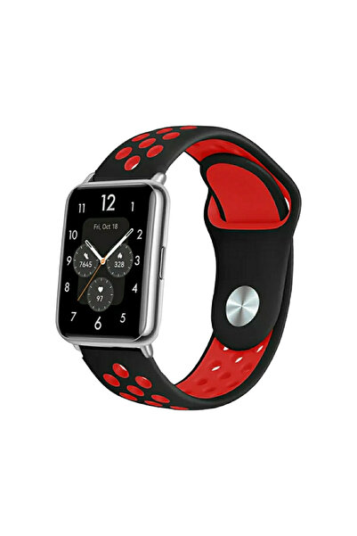 FirstModel Huawei Watch Fit 2 Uyumlu Nike Delikli Spor Silikon Kordon Pim Çev...