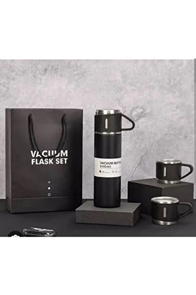 PEAKNOBLE Kamp Piknik Için Ideal 3 Bardaklı 500ml Termos Sıcak Ve Soğuk Tutan...