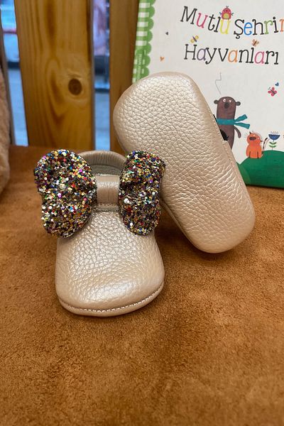 Beybium Adele Genuine Leather Baby Moccasin Salmon