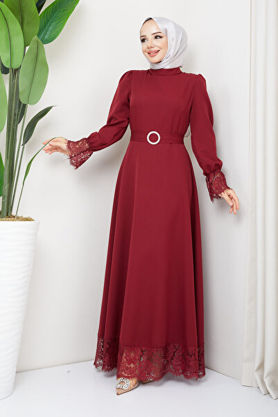 marwella Çitlembik Tesettür Abiye - Bordo