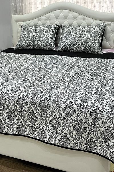 NANOSOFT Set Cuvertură de Pat Matlasată King Size - 220x230 cm Coroana