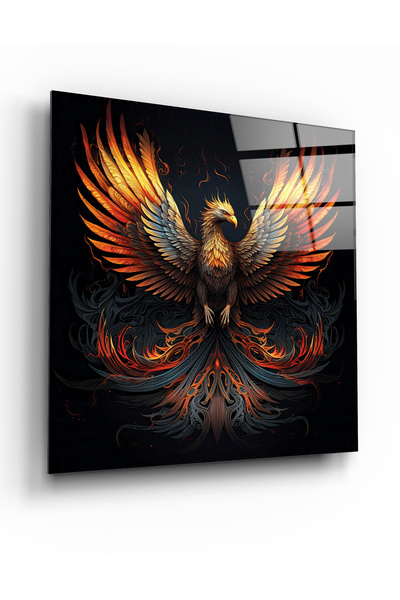 ACRES Anka Kuşu Kare Cam Tablo