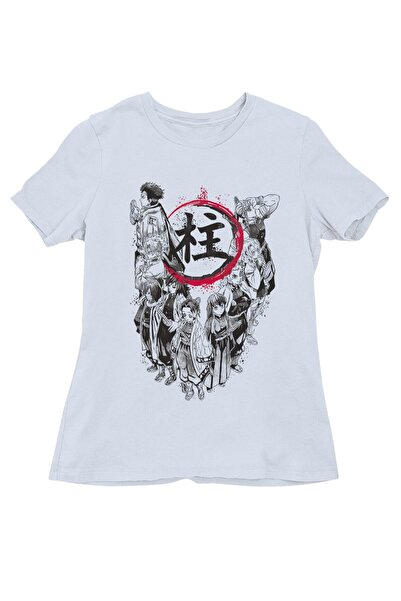 Fuddy Moda Oversize kroj Demon Slaier Hashira V4 T-shirt, Unisex Anime Štampa...