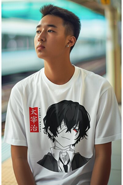 Fuddy Moda Oversize kroj Bungou Stray Dogs majica, unisex anime Štampano T-shirt