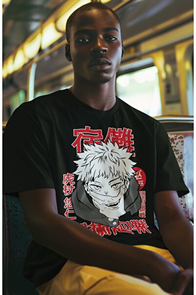 Fuddy Moda Oversize kroj V8 Jujutsu Kaisen T-shirt, Unisex Anime Štampano T-s...