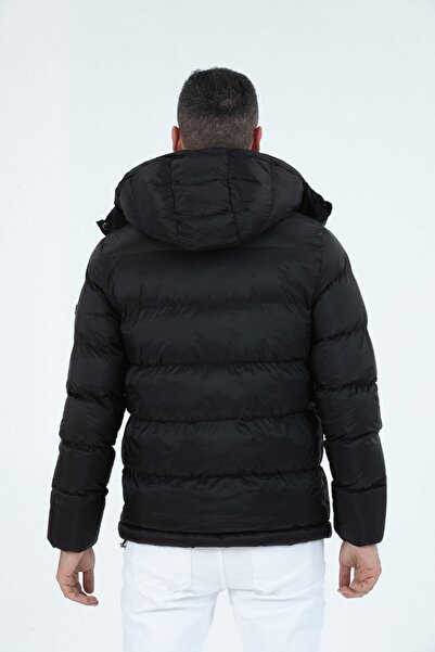 G-FOX Men's Short Detachable Hooded Padded Wind Resistant Water Repellent Puffer Jacket 9688