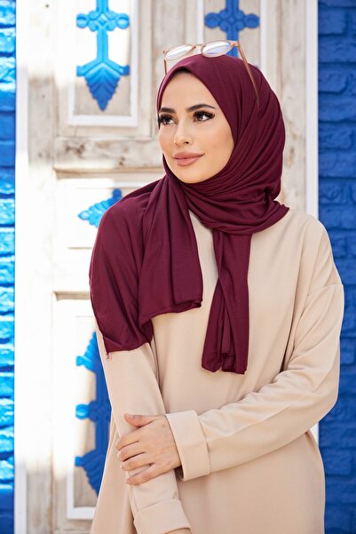 Naciye Sultan Jersey Shawl Cherry