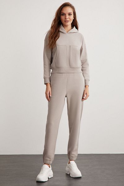 GRIMELANGE Elısa Relaxed Mould Nerz-Jogginghose für Damen mit elastischem Bund und Beinen