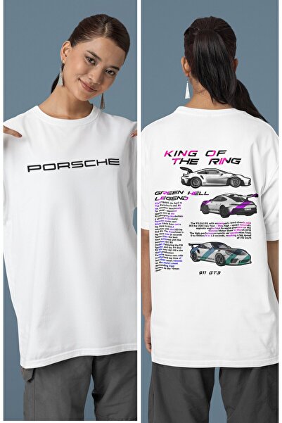 Fuddy Moda Porsche 911 unisex majica sa otiskom na leđima, veće veličine