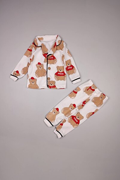 Peki Baby Buy 5 Pay 4 Newborn Soft Breathable Combed Cotton Sitting Teddy Bear Pajamas Set with Cap 14894