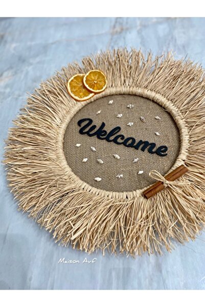 Maison Avf Στολίδι τοίχου πόρτας Raffia - Welcome Gift M085