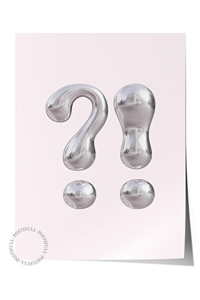 Postifull Çerçevesiz Poster Tablo, Duvar Posteri, Sanatsal Hd Baskı, Gümüş Damla Seti , Maximalist No:42