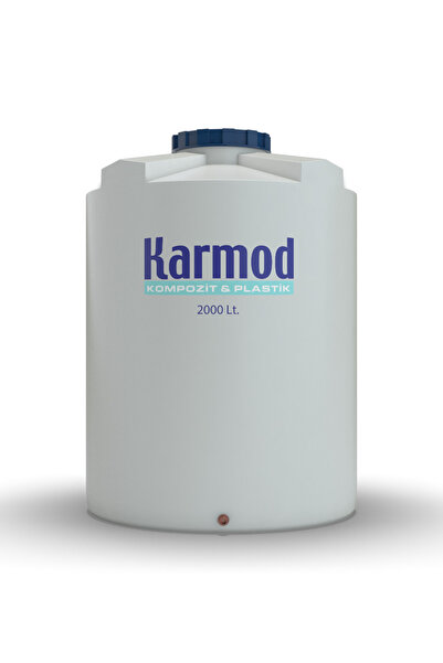 Karmod 2000 Litre Polietilen Dikey Su Deposu - Beyaz