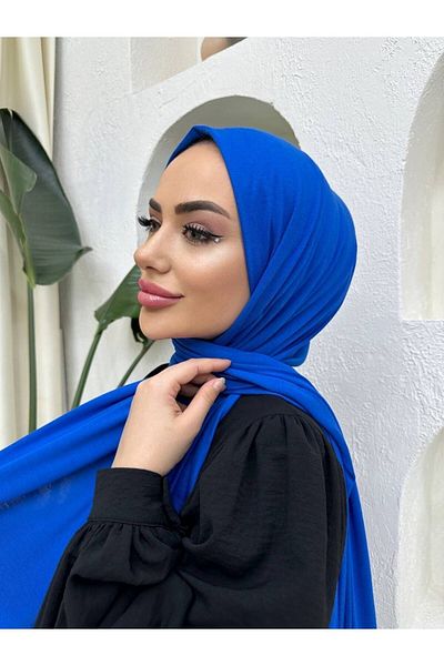useev Combed Cotton Shawl Saks Blue 0001