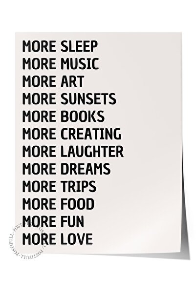 Postifull Çerçevesiz Poster Tablo, Duvar Posteri, Hd Baskı, Beyaz Motivasyon ...