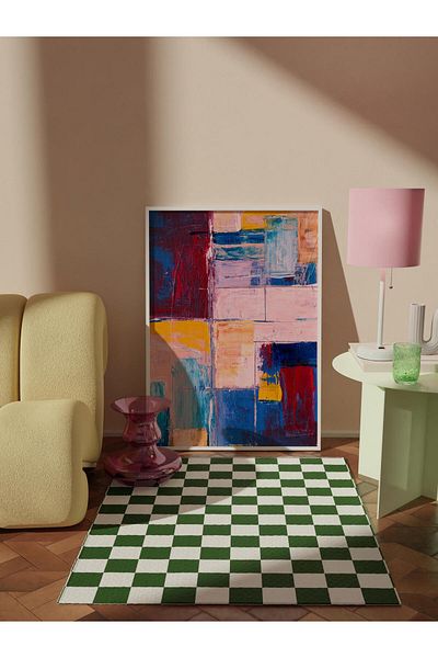 Postifull Frameless Poster Painting, Wall Poster, Artistic Hd Print, Color Blocks , Maximalist No:179