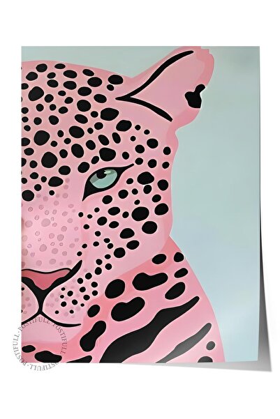 Postifull Çerçevesiz Poster Tablo, Duvar Posteri, Sanatsal Hd Baskı, Leoparın...