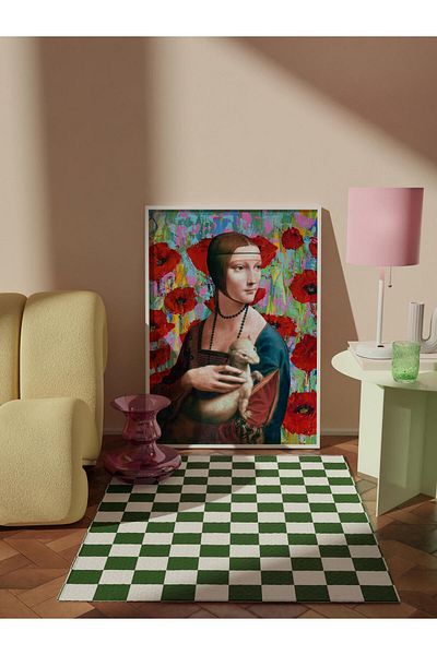 Postifull Frameless Poster Painting, Wall Poster, Artistic Hd Print, Peace in Portrait , Maximalist No:204