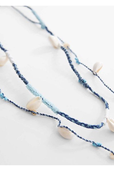 MANGO Kids Perlenkette mit Muscheldetails