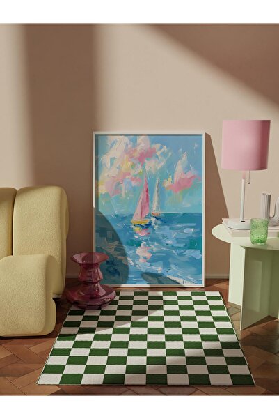 Postifull Çerçevesiz Poster Tablo, Duvar Posteri, Sanatsal Hd Baskı, Yelkenli Serüven , Maximalist No:168